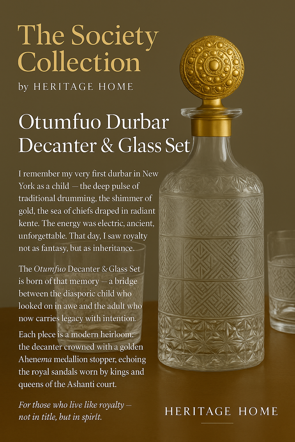 The Otumfou Decanter & Glass Set